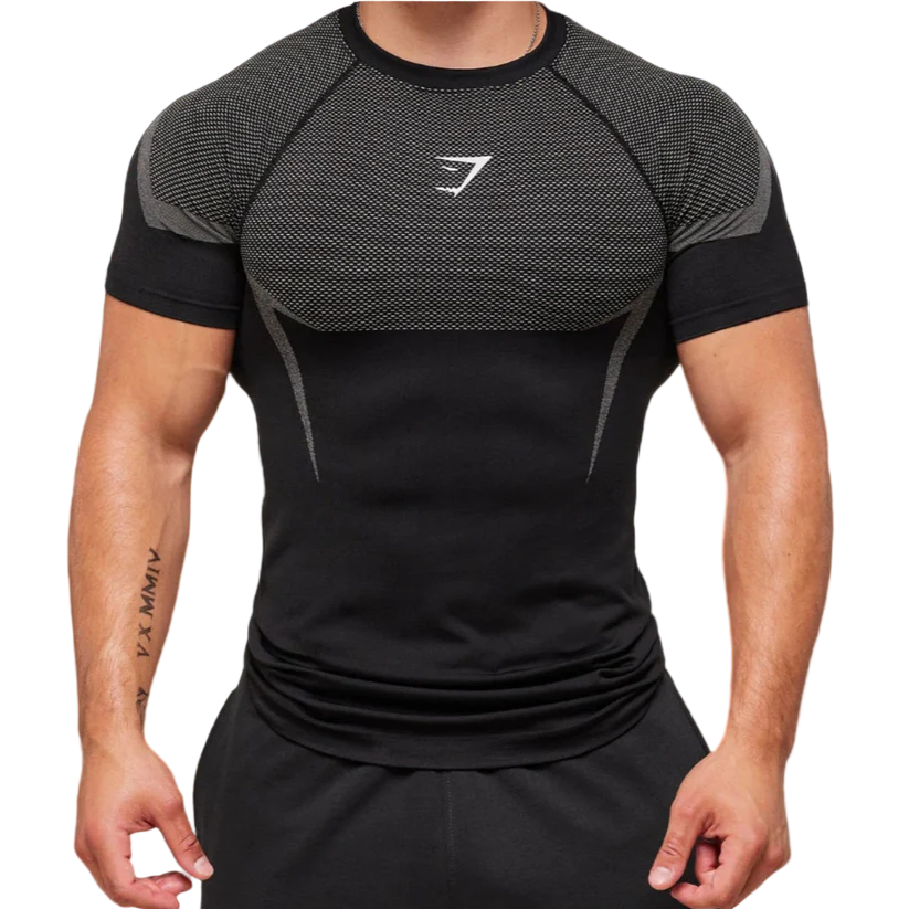 onyx gymshark Compression Shirt